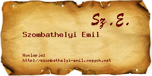 Szombathelyi Emil névjegykártya
